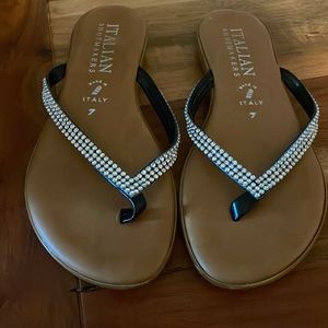 Italian shoemakers Thong Style Studded Sandals Size 7